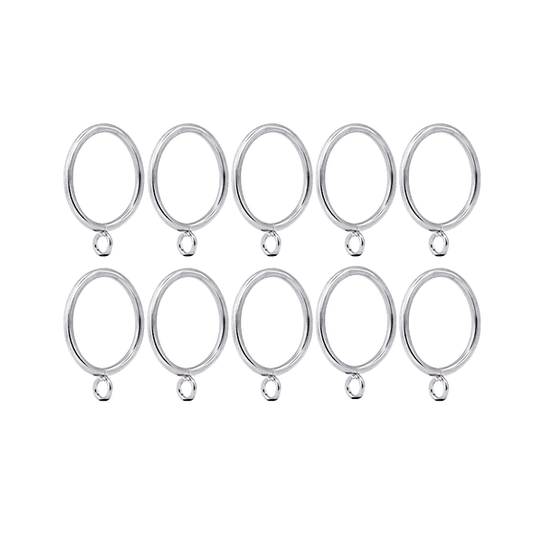 Pack 10 Argollas Para Cortinas De Metal Plateado 3