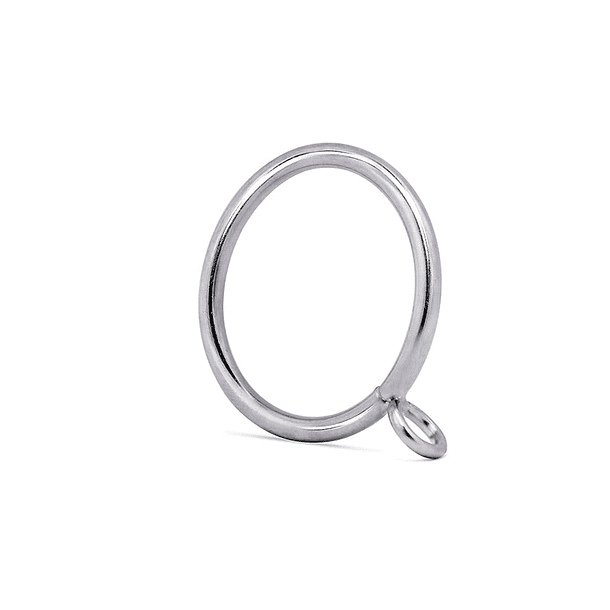 Pack 10 Argollas Para Cortinas De Metal Plateado 4