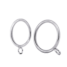 Pack 10 Argollas Para Cortinas De Metal Plateado 5