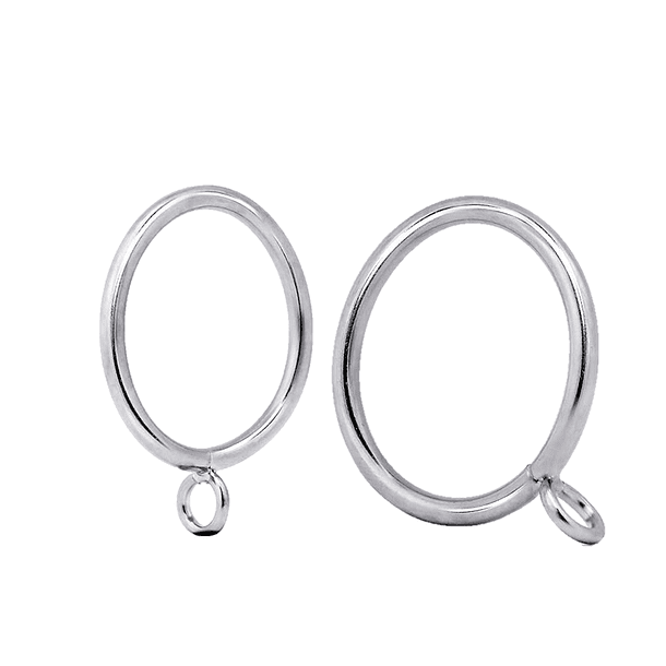 Pack 10 Argollas Para Cortinas De Metal Plateado 5