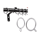Pack 10 Argollas Para Cortinas De Metal Plateado 6