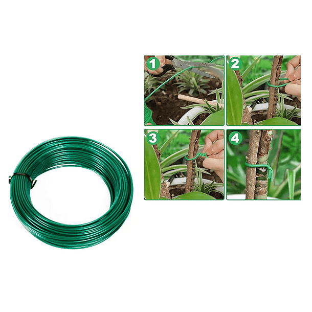 Alambre Plastificado 1.2mm-50m Verde 3