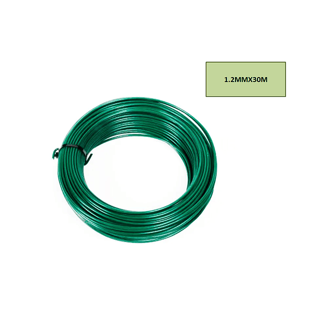 Alambre Plastificado 1.2mm-30m Verde 2