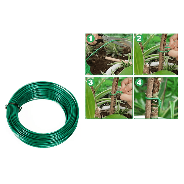 Alambre Plastificado 1.2mm-30m Verde 3