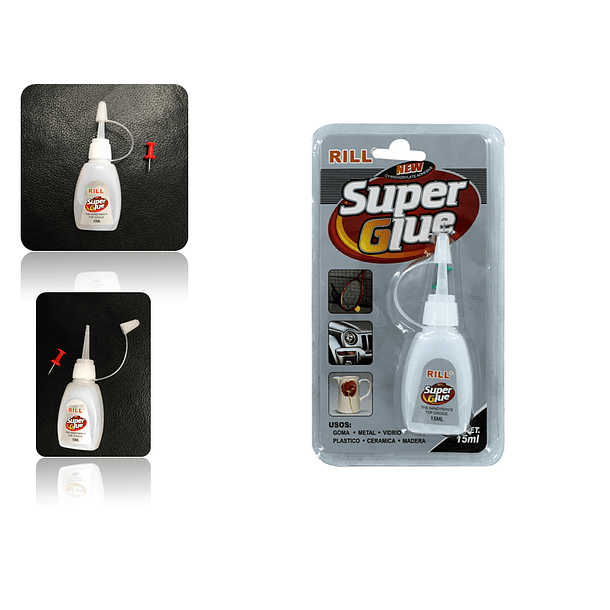 Rill Super Glue 15g Pegamento Instantáneo Extra Fuerte 3