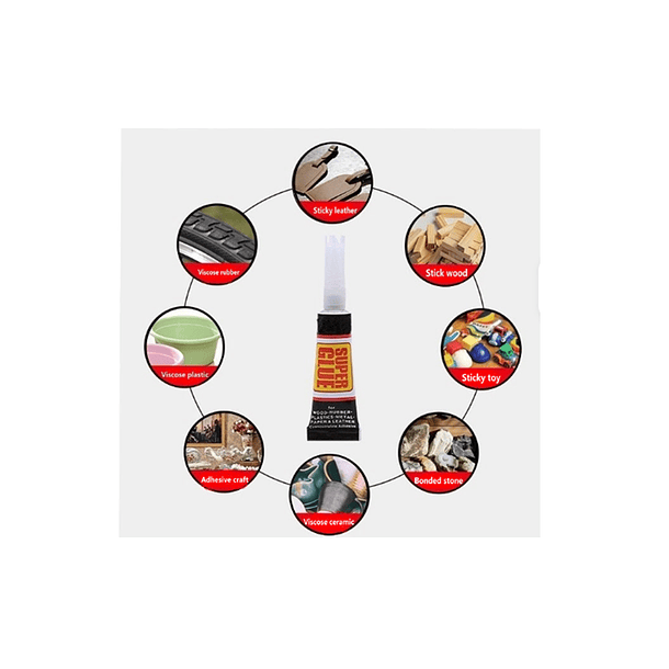 Pack 12 Super Pegamento Tipo Gotita Super Glue 2