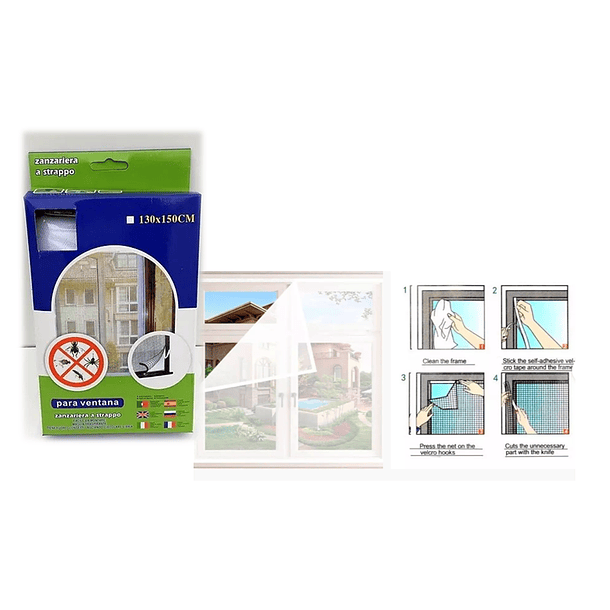 Malla Mosquitera Ventana Mosquitos Para Insectos Zancudos Blanco 4