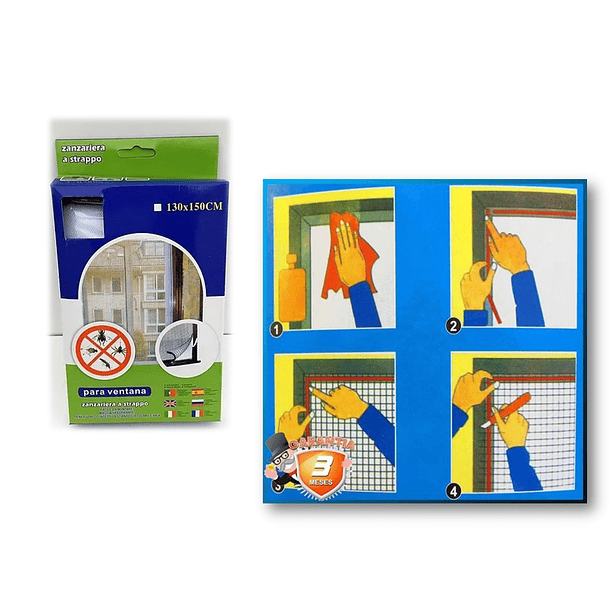 Malla Mosquitera Ventana Mosquitos Para Insectos Zancudos Blanco 5