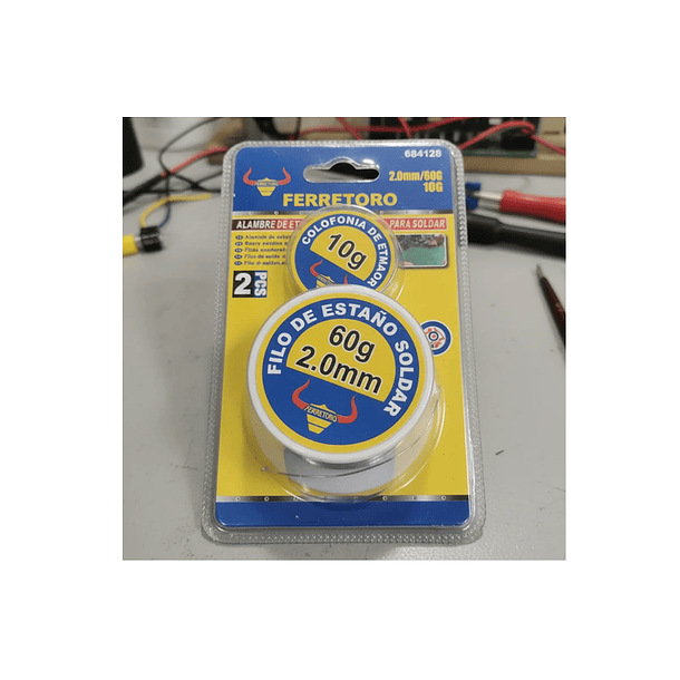 Soldadura Estaño 60g + Pasta Soldar 10gr 1