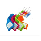 Trapeador Microfibra Plano Con Paño Lavable Hogar Colores 1