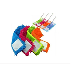 Trapeador Microfibra Plano Con Paño Lavable Hogar Colores