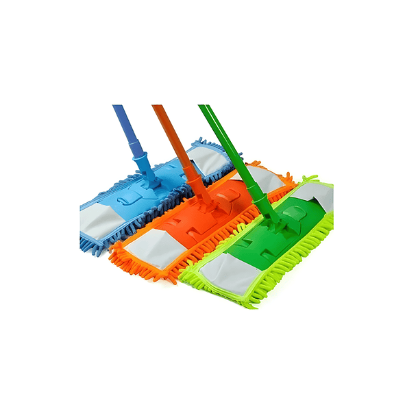 Trapeador Microfibra Plano Con Paño Lavable Hogar Colores 5