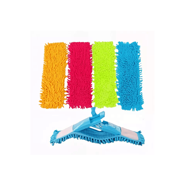 Trapeador Microfibra Plano Con Paño Lavable Hogar Colores 6