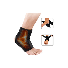 Tobillera Esguince Estabilizadora Doble Ajuste Ortopedica Negro Ajustable