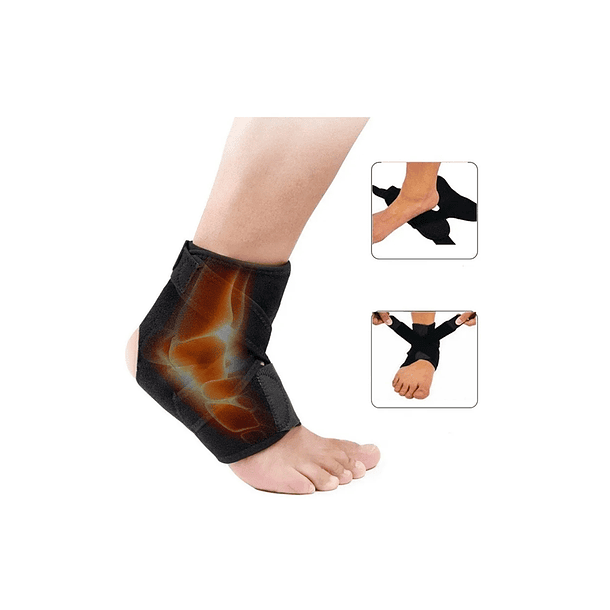 Tobillera Esguince Estabilizadora Doble Ajuste Ortopedica Negro Ajustable 2