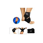 Tobillera Esguince Estabilizadora Doble Ajuste Ortopedica Negro Ajustable 5