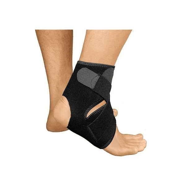 Tobillera Esguince Estabilizadora Doble Ajuste Ortopedica Negro Ajustable 1