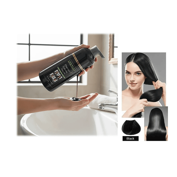 Shampoo Colorante Tinte Rápido Canas 400 Ml Black 7