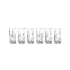 Set 6 Vasos De Vidrio Para Bebidas De Alta 360 Cc