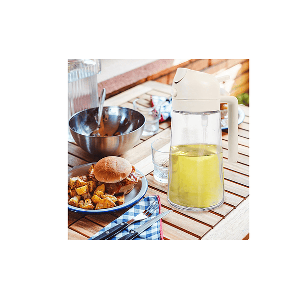 Botella Rociador De Aceite Dispensador Vinagre 2en1 Transparente 5