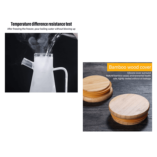Dispensador De Aceite Y Vinagre Borocilicato Transparente 5