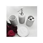 Set De Baño De 4 Piezas Ceramica Blanco 8