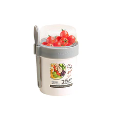 Vaso De Yogurt Bebidas Y Cereal Frutas, Frutos Secos 2en1