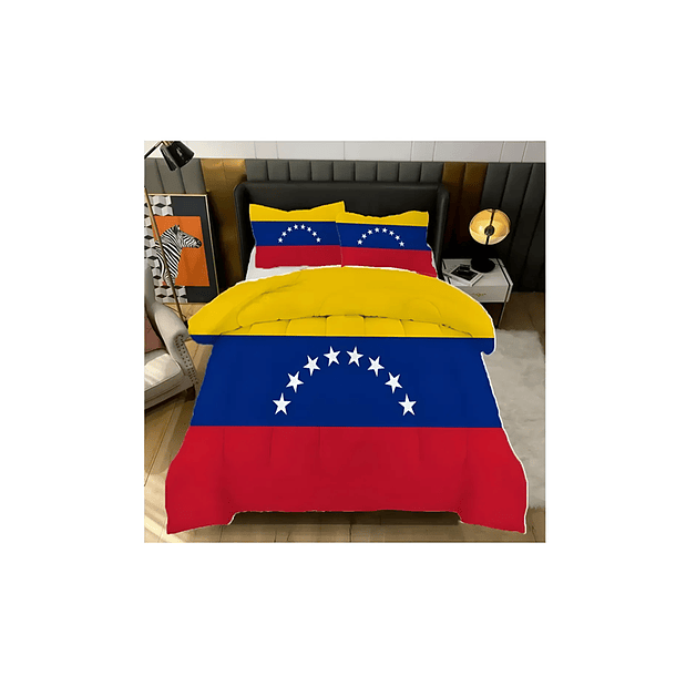 Cubrecama Bandera Venezuela 2 Plazas Bandera 1
