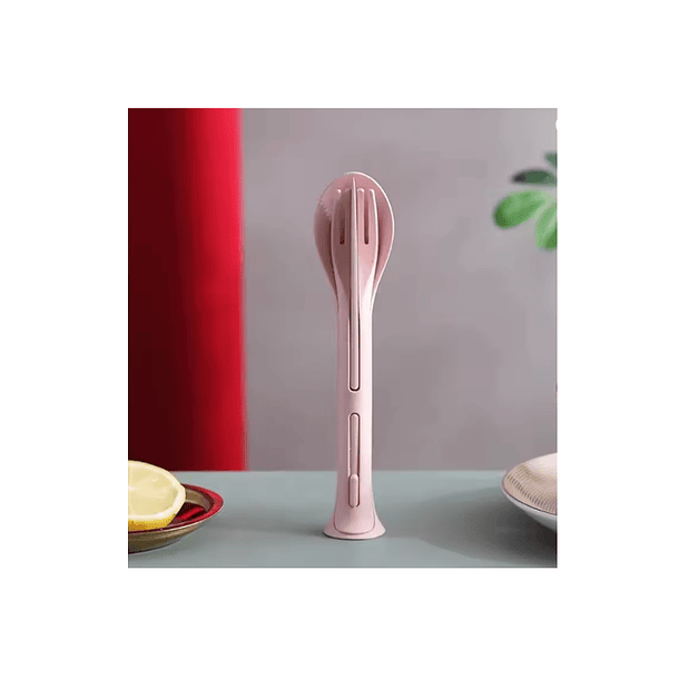 Set De Cubiertos 3 En 1 Plegables, Camping Outdoor Reutiliza 6