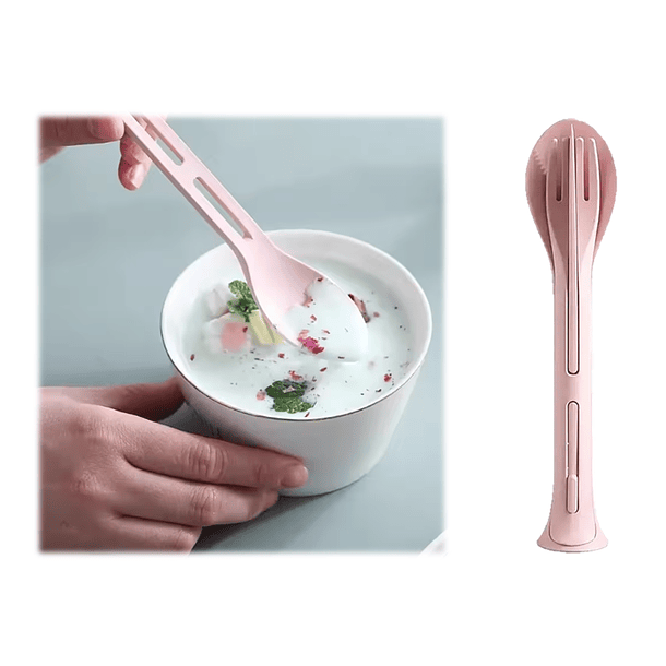 Set De Cubiertos 3 En 1 Plegables, Camping Outdoor Reutiliza 9