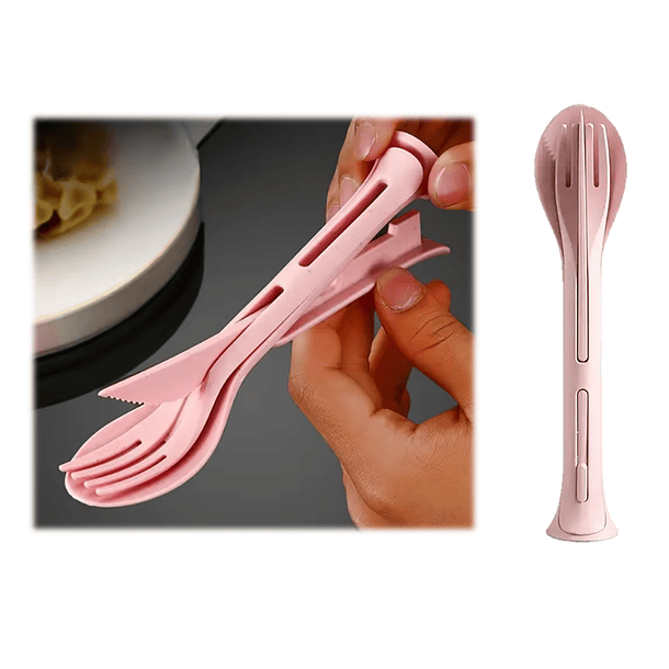 Set De Cubiertos 3 En 1 Plegables, Camping Outdoor Reutiliza 10