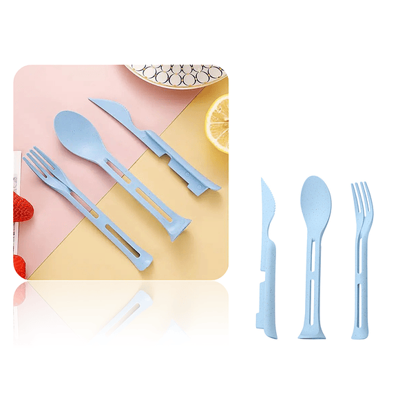 Set De Cubiertos 3 En 1 Plegables, Camping Outdoor Reutiliza 11