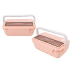 Taper 2 Compartimentos De Plástico Para Comida 5