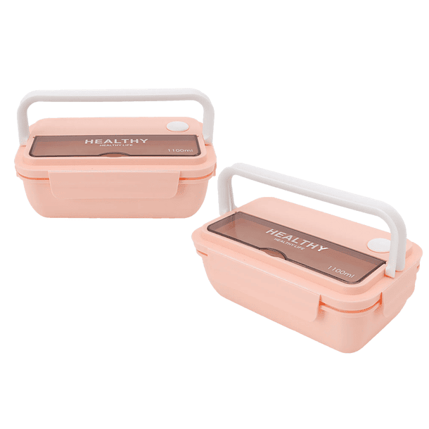 Taper 2 Compartimentos De Plástico Para Comida 5