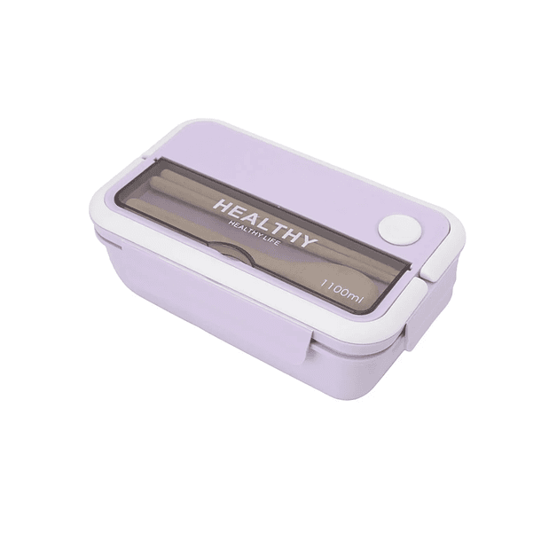 Taper 2 Compartimentos De Plástico Para Comida 4