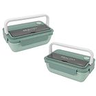 Taper 2 Compartimentos De Plástico Para Comida 6