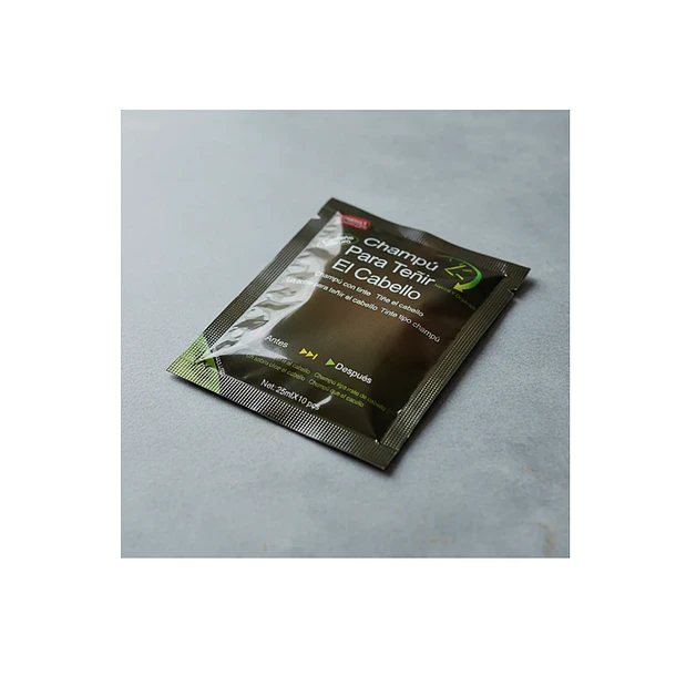 Shampoo Con Tinte Castaño 10 Sachets De 25ml C/u-  4