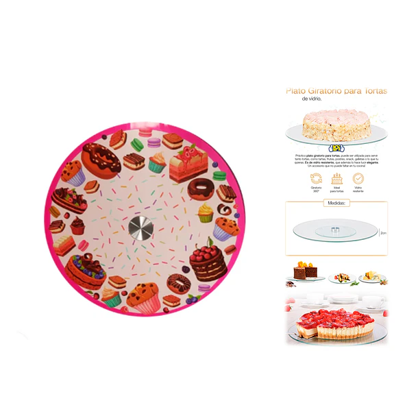 Plato Base Giratoria Torta Resposteria 25 Cms 4