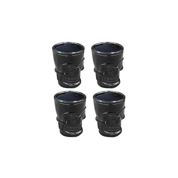 Set 4 Shot Vidrio Calavera Tequila Cortito 4