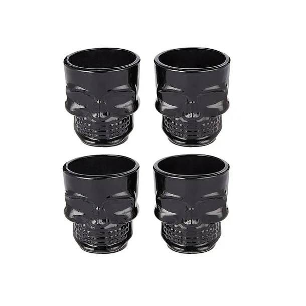 Set 4 Shot Vidrio Calavera Tequila Cortito 1