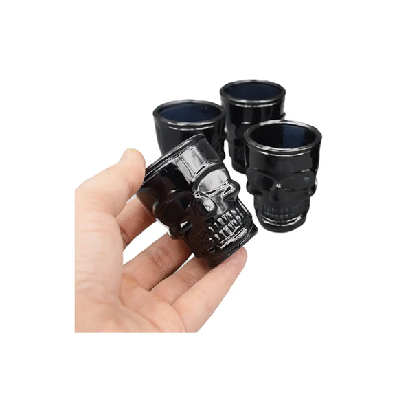 Set 4 Shot Vidrio Calavera Tequila Cortito 5