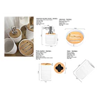 Set De Baño 4 Piezas Ducha Elegante Bambu Dispensadores Dise 3