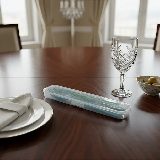 Set De Cubiertos Portátil Reutilizable Con Estuche 3