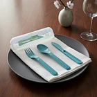 Set De Cubiertos Portátil Reutilizable Con Estuche 5