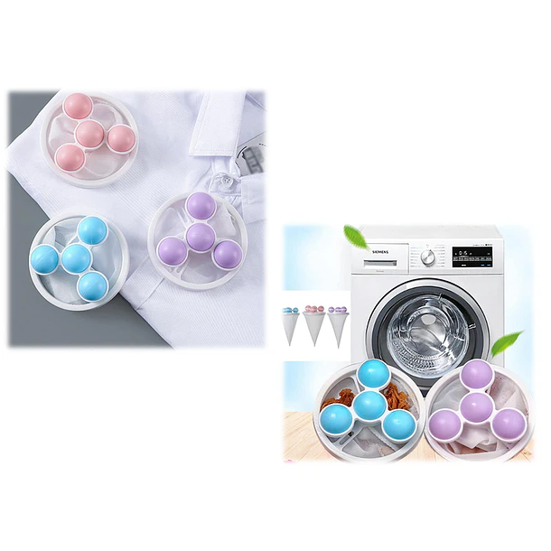 Pack 2 Bola De Lavado Flotante Para Lavadora 4