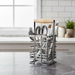 Porta Utensilios De Cocina De Acero Inoxidable