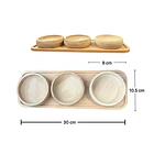 Cuencos Platos Bowl De Bambu Con Base Cocina Hogar 4
