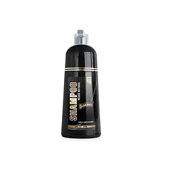 Shampoo Tinte Negro Natural Bubbaluu 400ml Cubre Canas