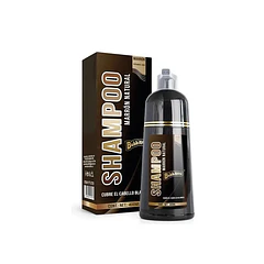 Shampoo Tinte Marron Natural Bubbaluu 400ml Cubre Canas