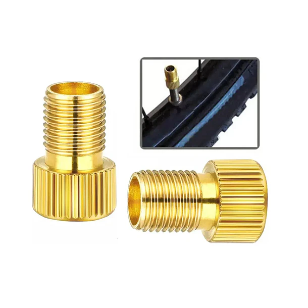 Pack 2 Adaptador De Válvula Francesa Auto Schrader Bicicleta 3